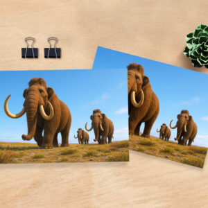 raxxa Postkarte: Ausgestorben in der Eiszeit - Mammut Mammuthus primigenius