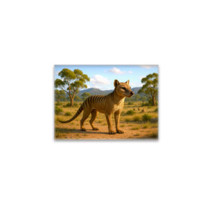 raxxa Glas-Magnet: Ausgestorben vor Jahrzehnten - Beutelwolf oder tasmanischer Wolf