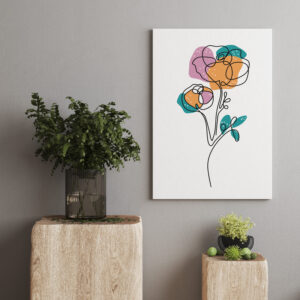 raxxa Canva: Lineart Blumen