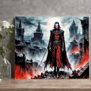 raxxa Canva: Vampire Warrior in Ruined City
