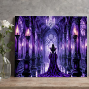 raxxa Canva: Mystical Vampire Queen in Gothic Castle Hall