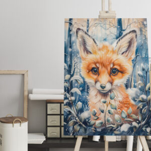raxxa Canva: Little Fox in Winter Herbs