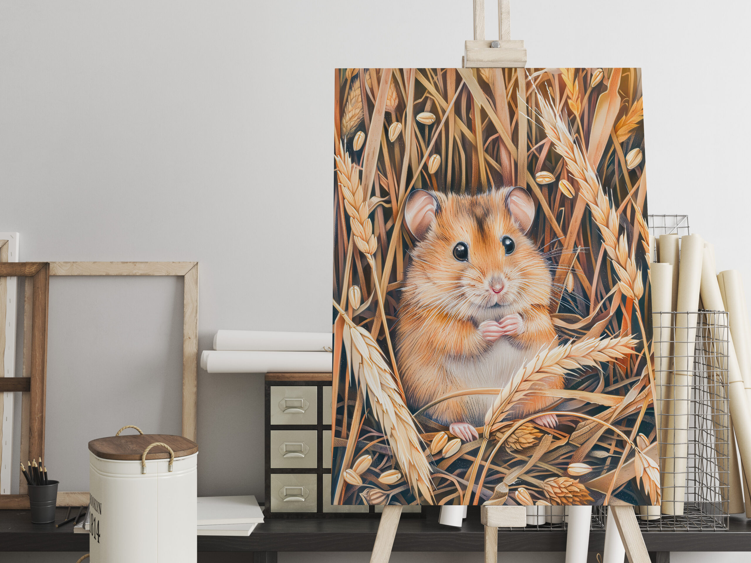 raxxa Canva: Field Hamster in Golden Grain