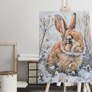 raxxa Canva: Little Hare in Snowy Field