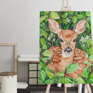 raxxa Canva: Little Deer in Lush Meadow