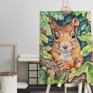 raxxa Canva: Little Squirrel in Oak Tree