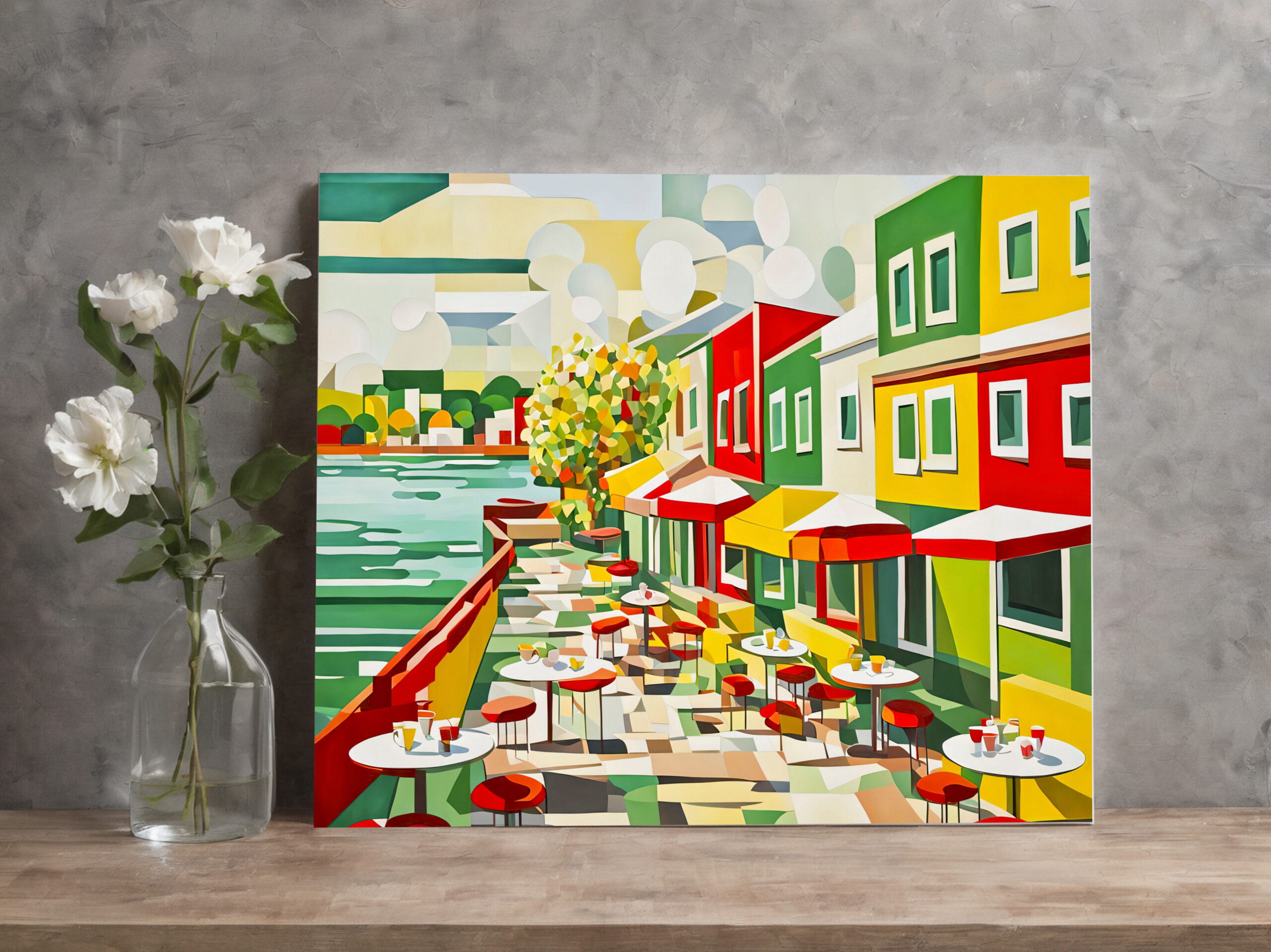 raxxa Canva: Cubist Café by the Waterfront - immagine 2