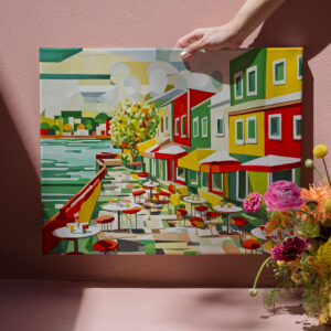 raxxa Canva: Cubist Café by the Waterfront