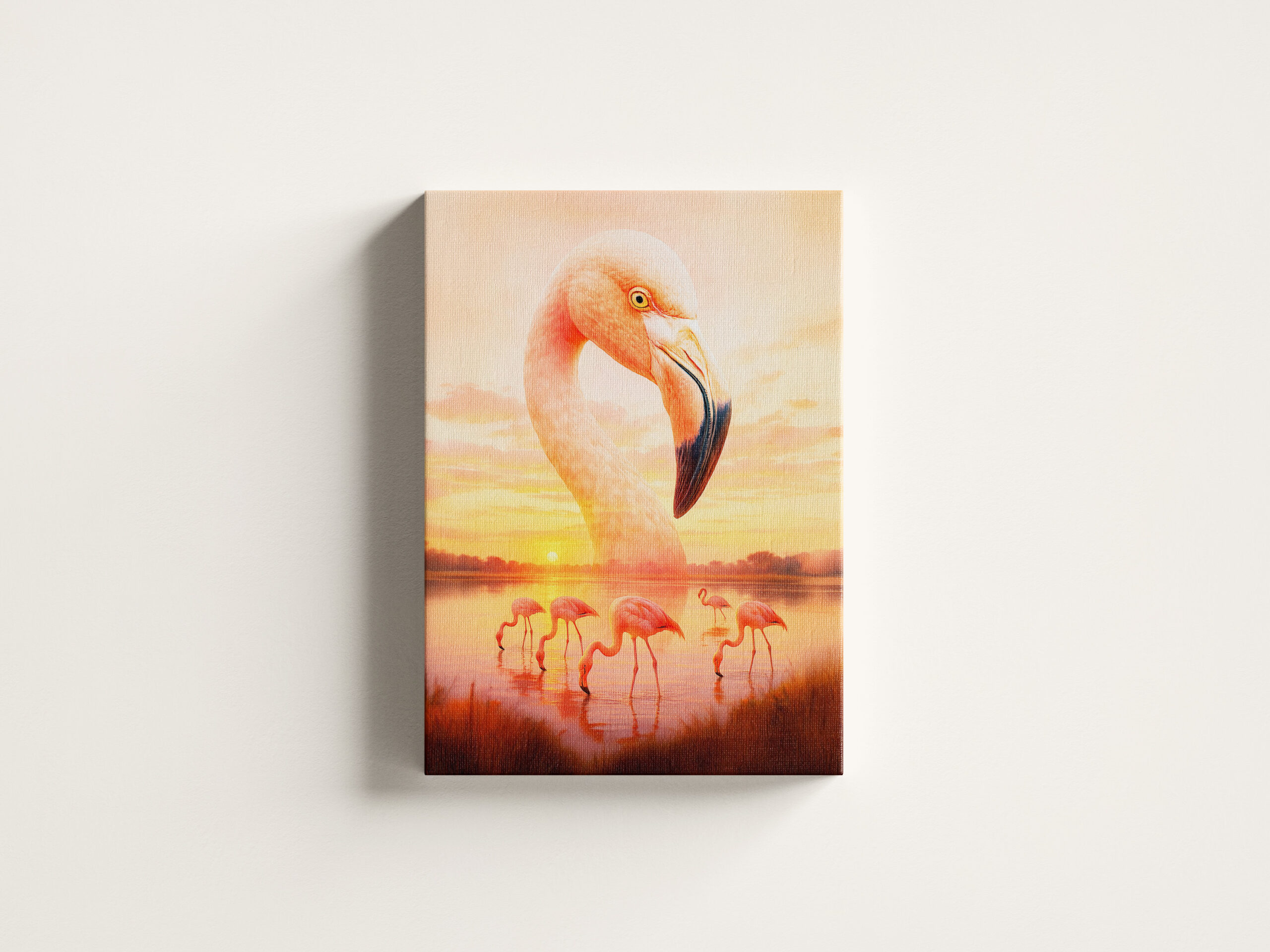 raxxa Canva: Double Exposure Portrait of Pink Flamingo – Image 3