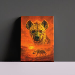 raxxa Canva: Double Exposure Portrait of African Hyena