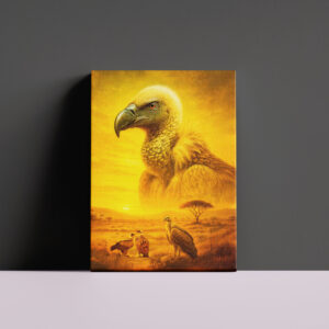 raxxa Canva: Double Exposure Portrait of African Vulture