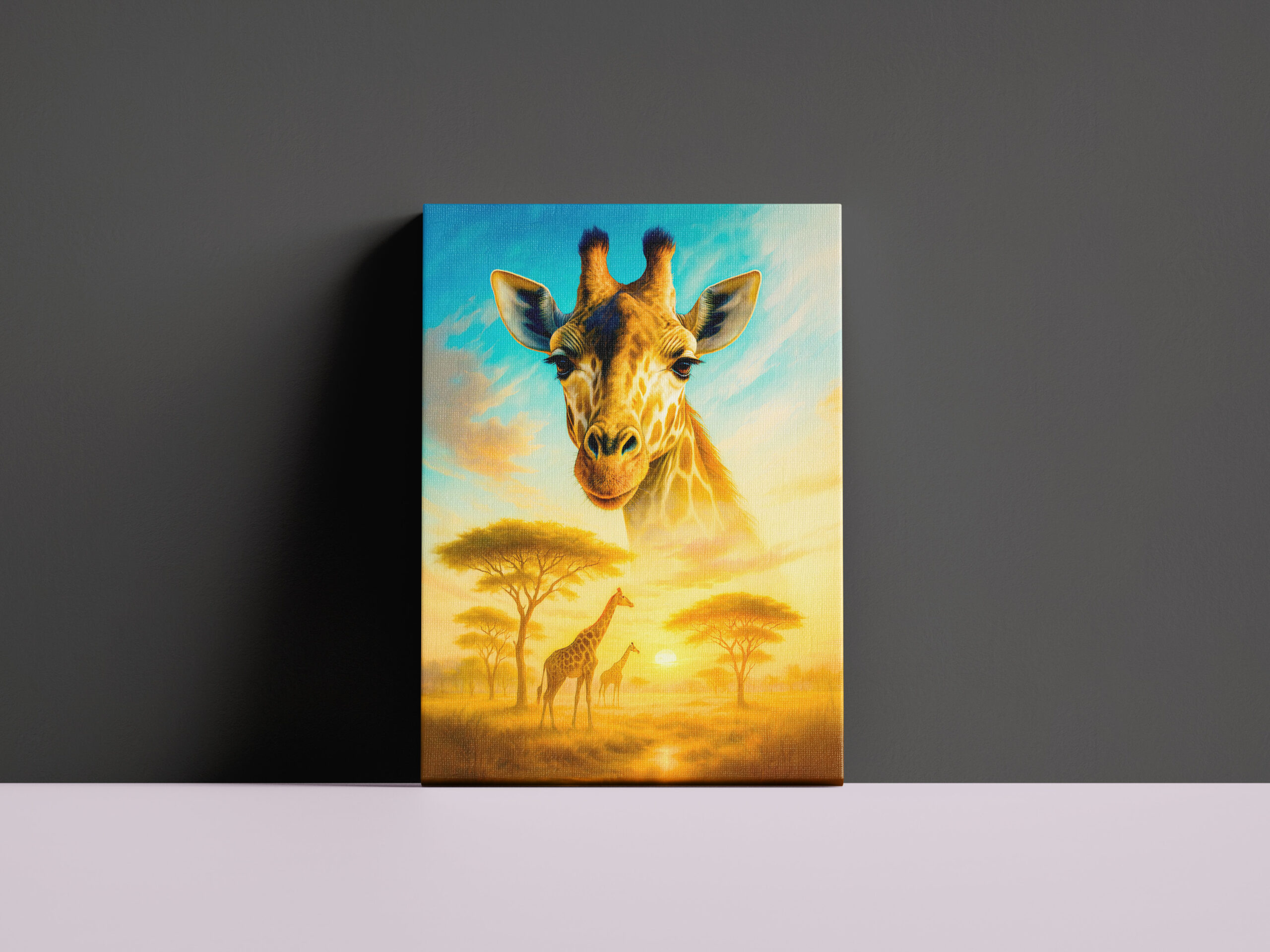 raxxa Canva: Double Exposure Portrait of African Giraffe – Bild 2