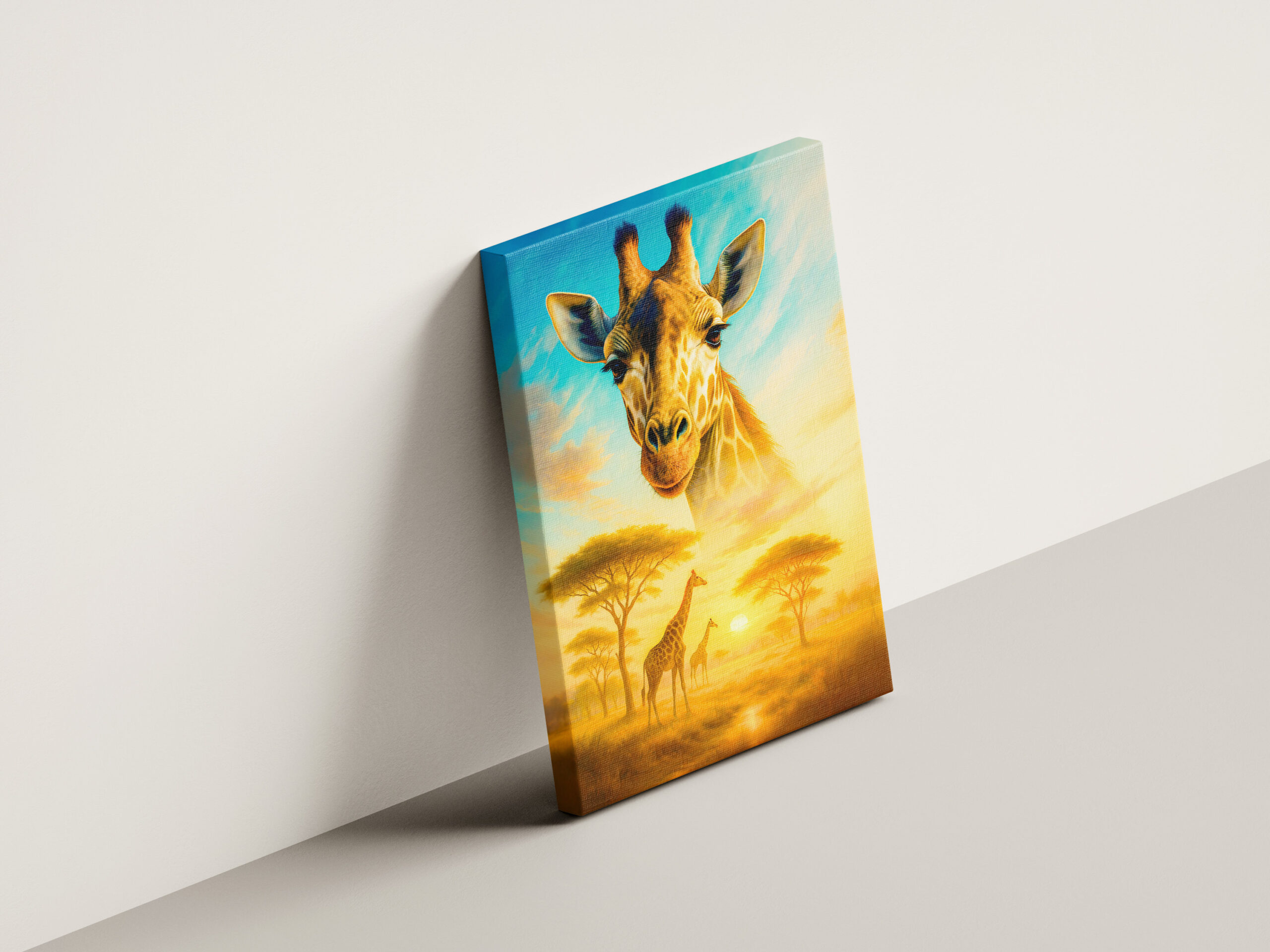 raxxa Canva: Double Exposure Portrait of African Giraffe – Bild 3