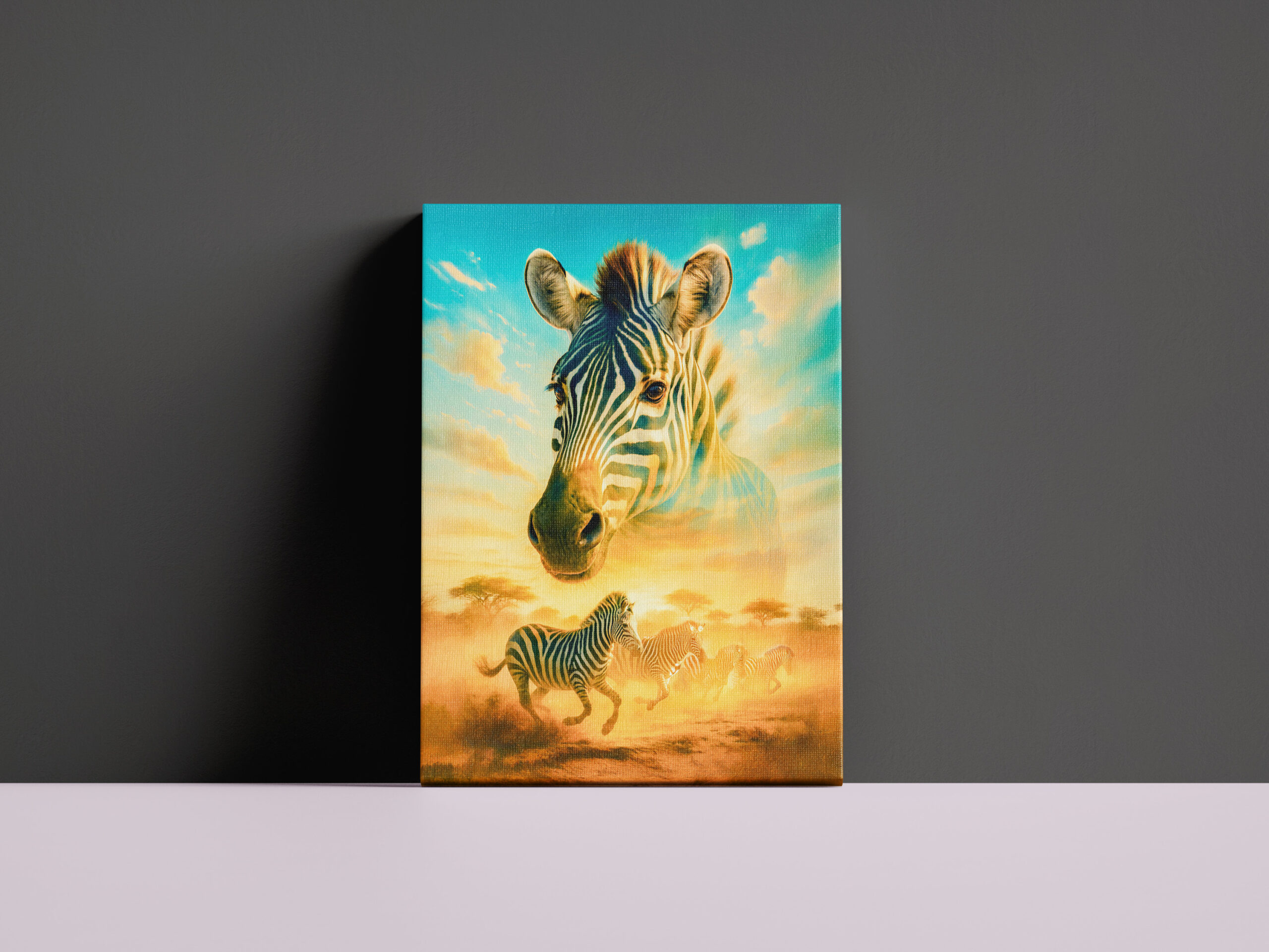 raxxa Canva: Double Exposure Portrait of Zebra – Image 2