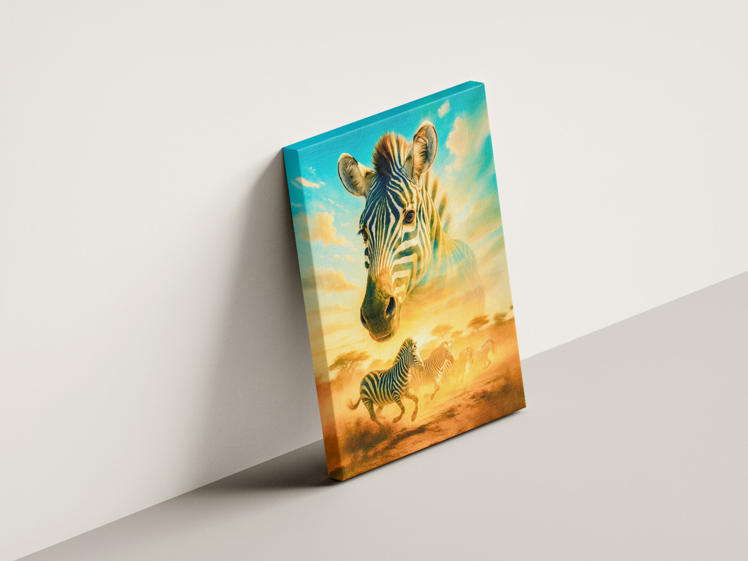 raxxa Canva: Double Exposure Portrait of Zebra – Image 3