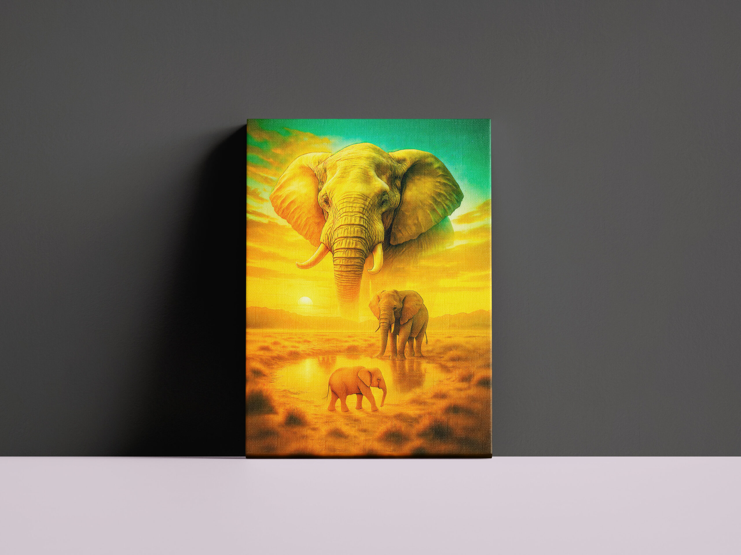 raxxa Canva: Double Exposure Portrait of African Elephant – Image 3
