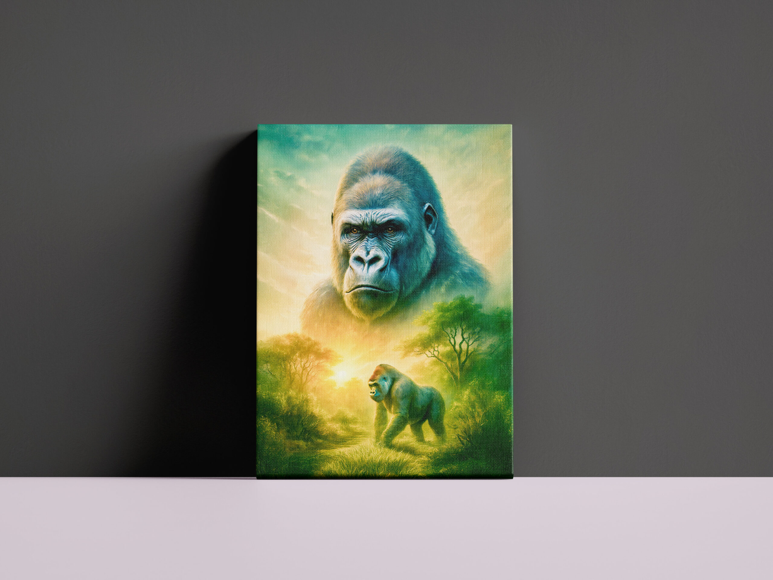 raxxa Canva: Double Exposure Portrait of Mountain Gorilla – Bild 2