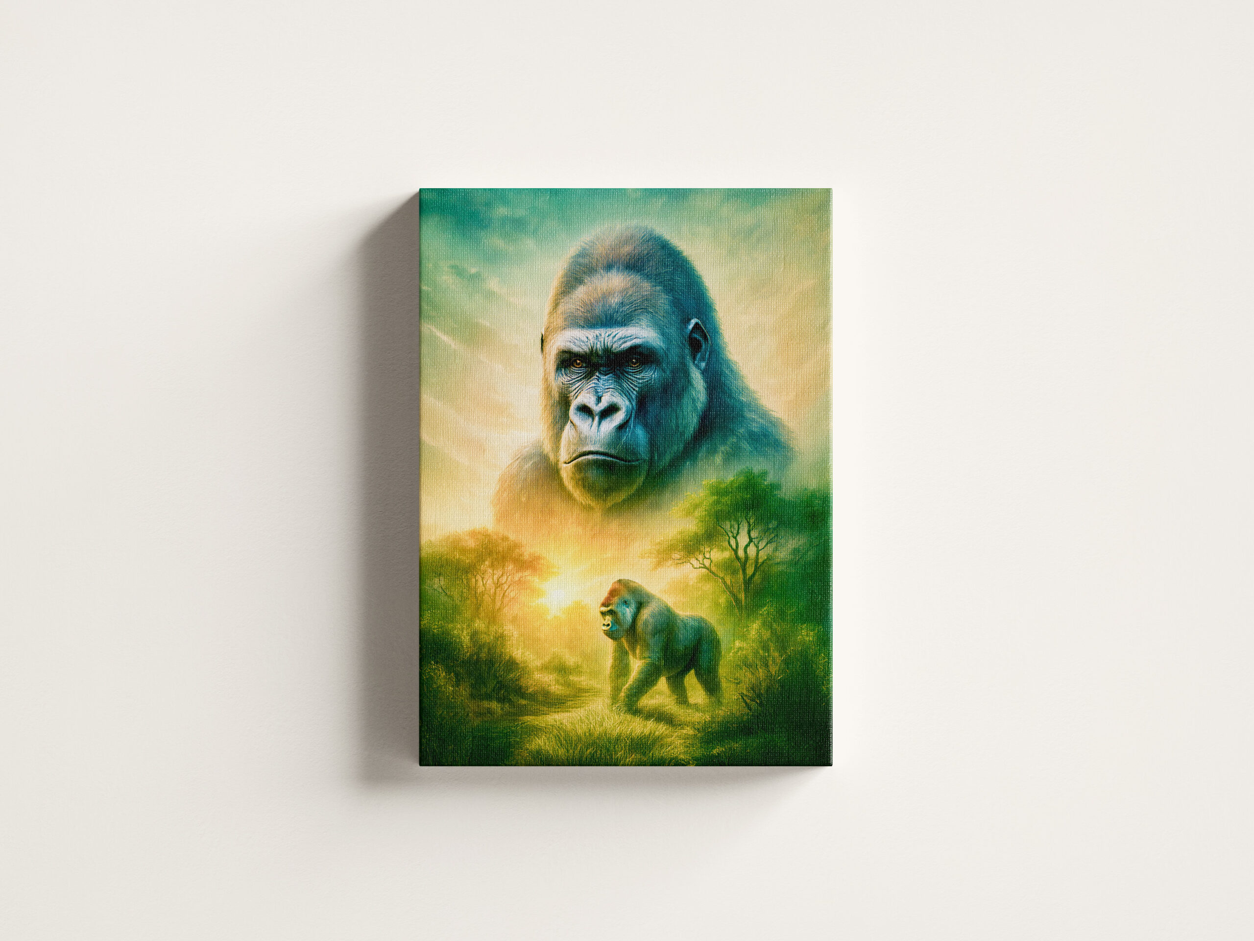 raxxa Canva: Double Exposure Portrait of Mountain Gorilla – Bild 3