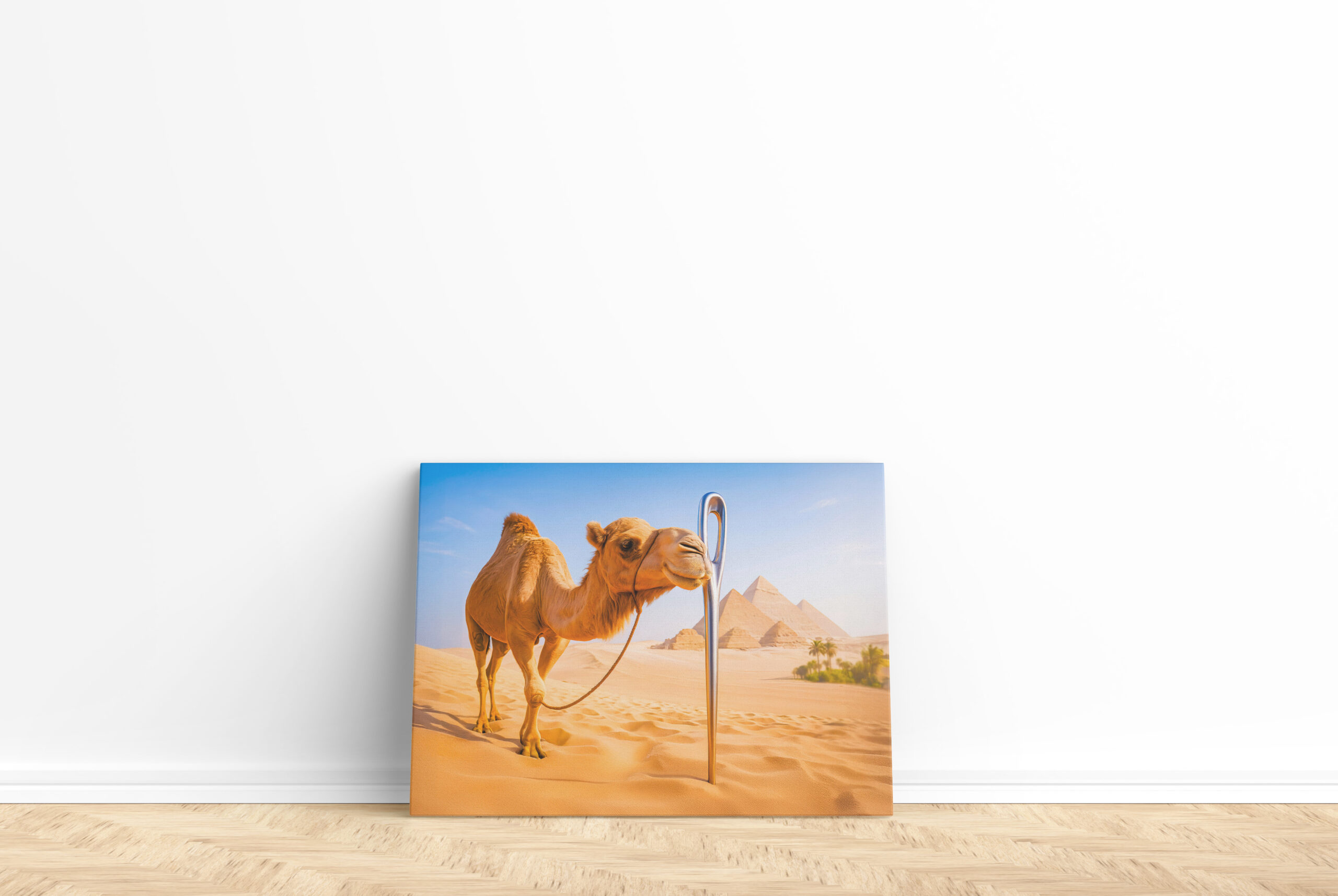 raxxa Canva: Camel Squeezing Through a Needle’s Eye - Imagen 2