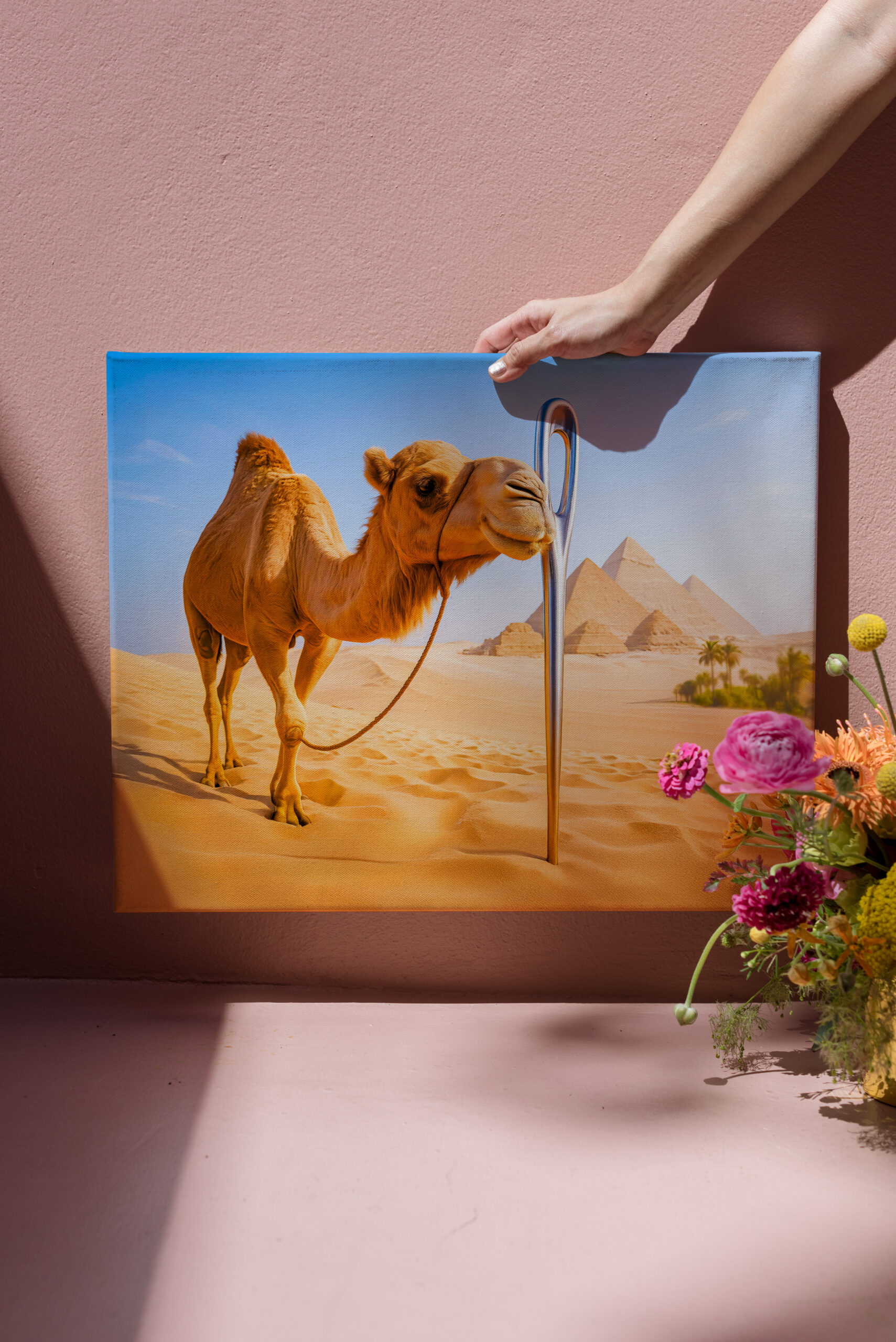 raxxa Canva: Camel Squeezing Through a Needle’s Eye