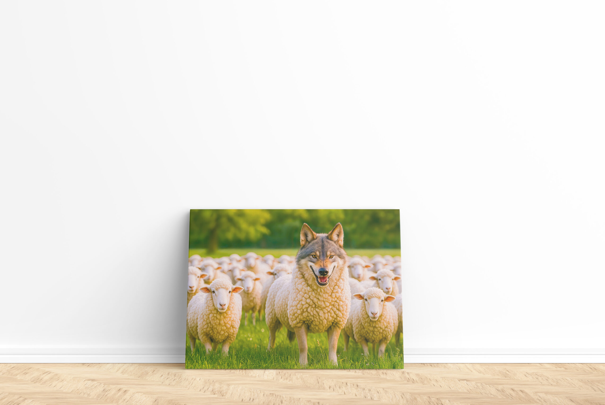 raxxa Canva: Wolf Disguised Among Sheep in Meadow - Image 2