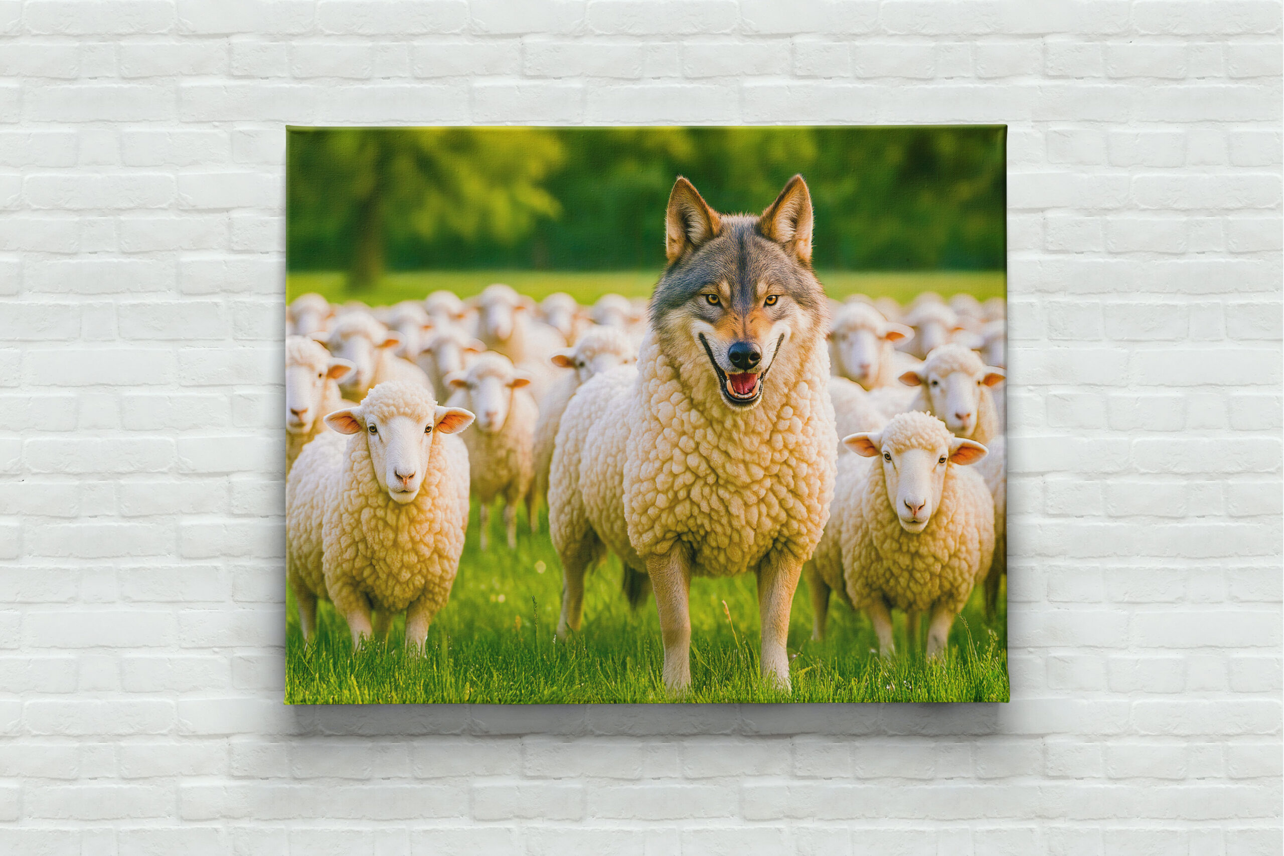 raxxa Canva: Wolf Disguised Among Sheep in Meadow - Image 3