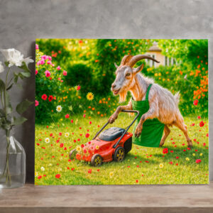 raxxa Canva: Goat Gardener Destroys Flower Garden