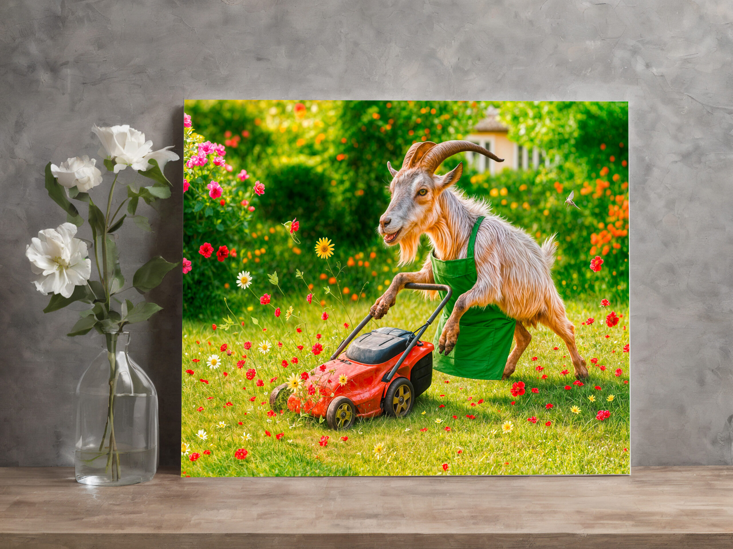 raxxa Canva: Goat Gardener Destroys Flower Garden