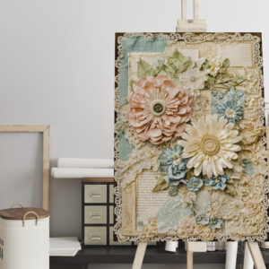 raxxa Canva: Vintage floral collage with layered textures