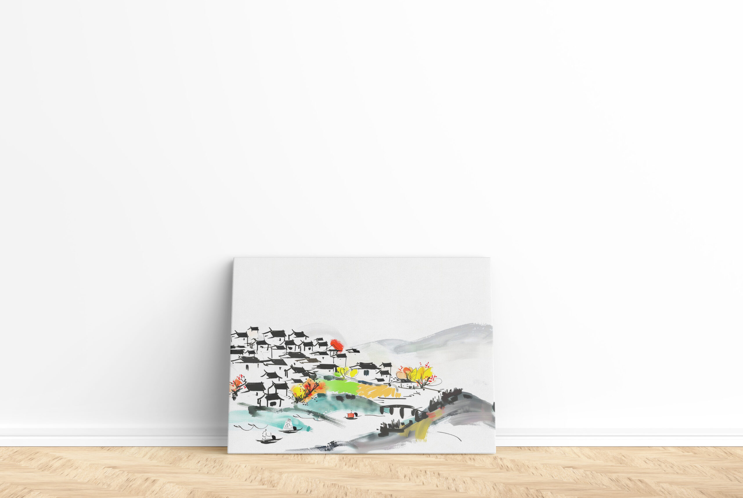 raxxa Canva: Chinese traditional Village in the mountains - Imagen 2