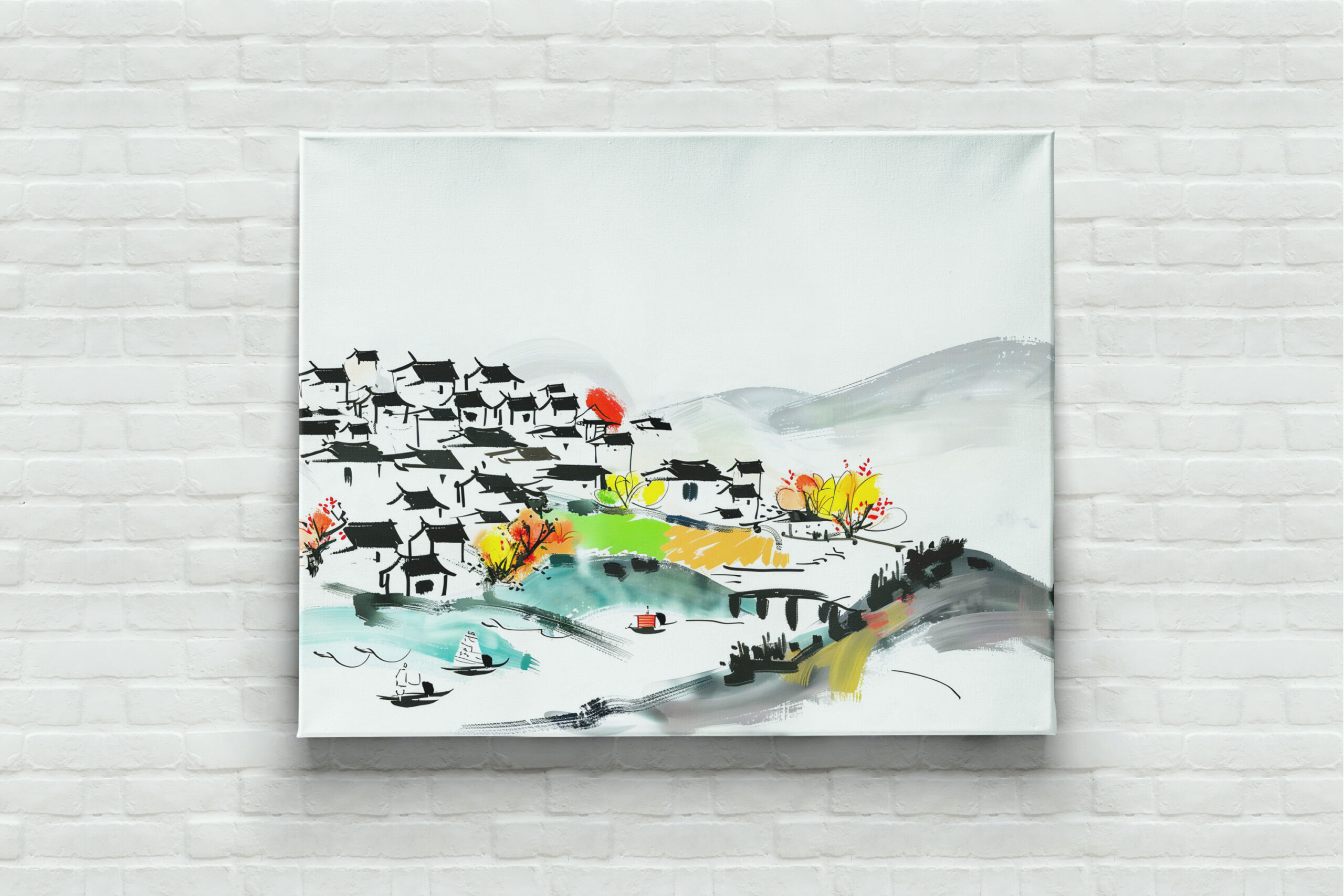 raxxa Canva: Chinese traditional Village in the mountains - Imagen 3