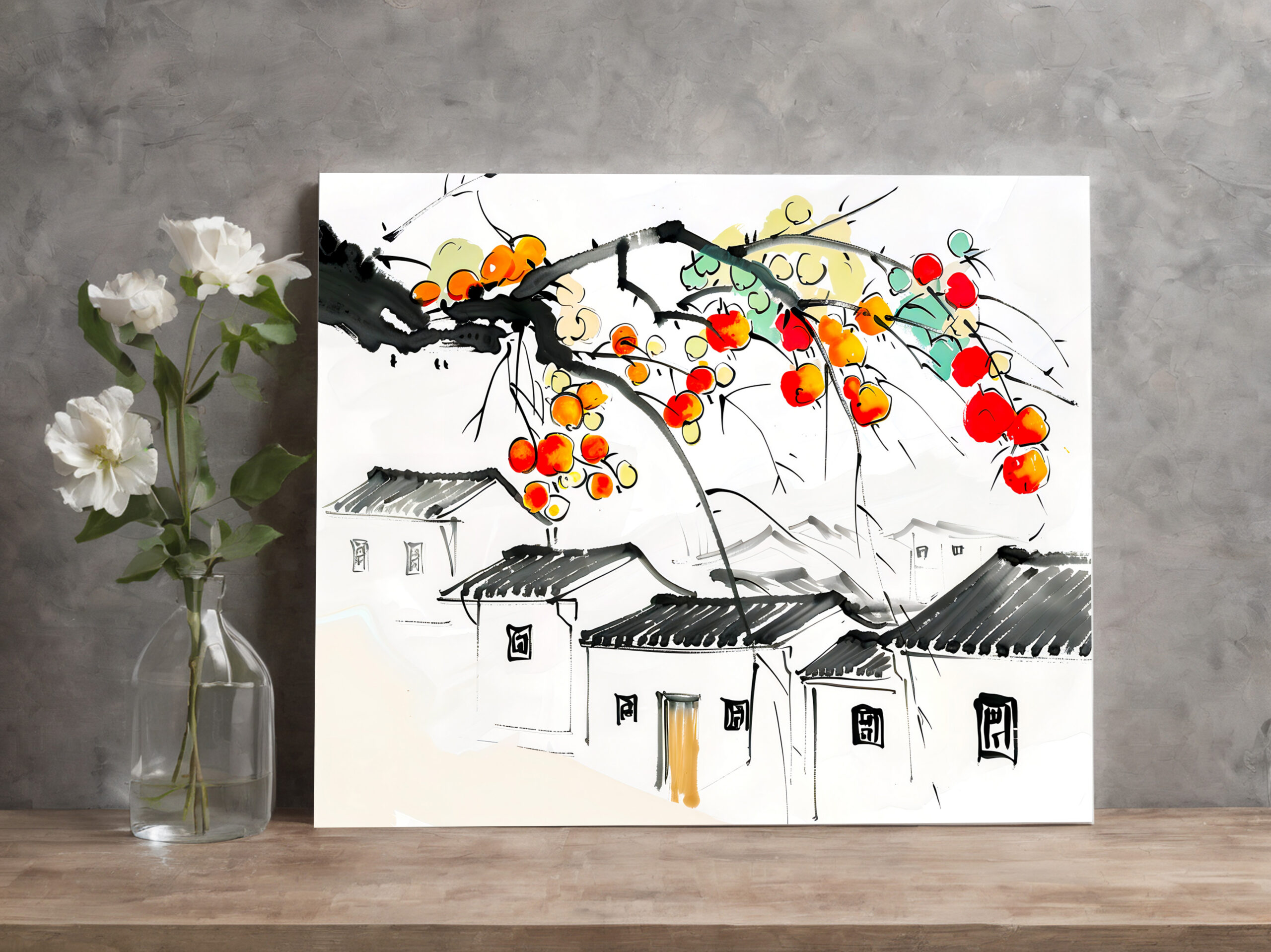raxxa Canva: Ripe Apples in a chinese Mountain Village - Imagen 2