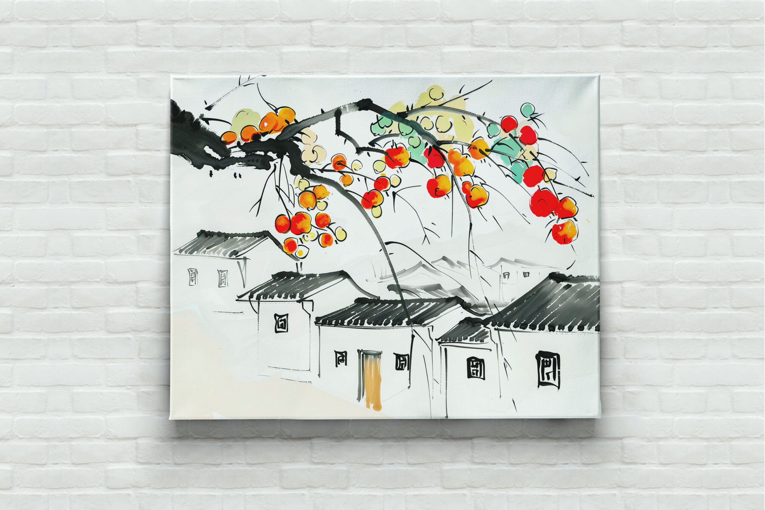 raxxa Canva: Ripe Apples in a chinese Mountain Village - Imagen 3