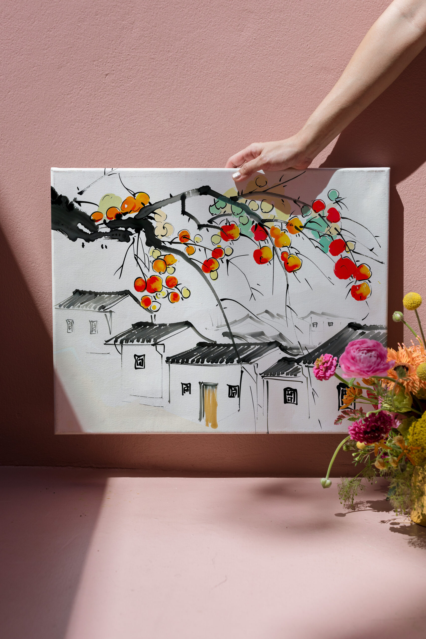 raxxa Canva: Ripe Apples in a chinese Mountain Village