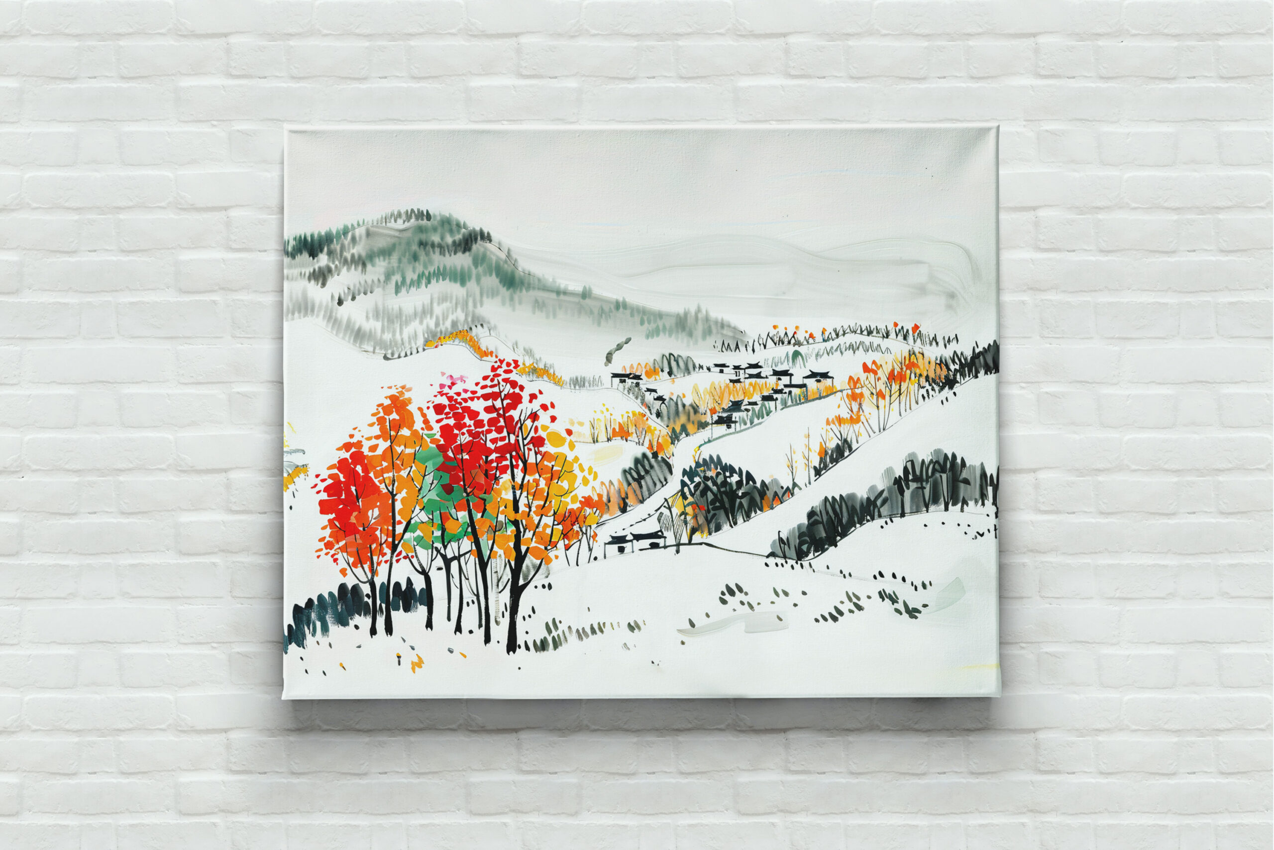 raxxa Canva: Autumn Landscape with Mountain Village – Bild 3