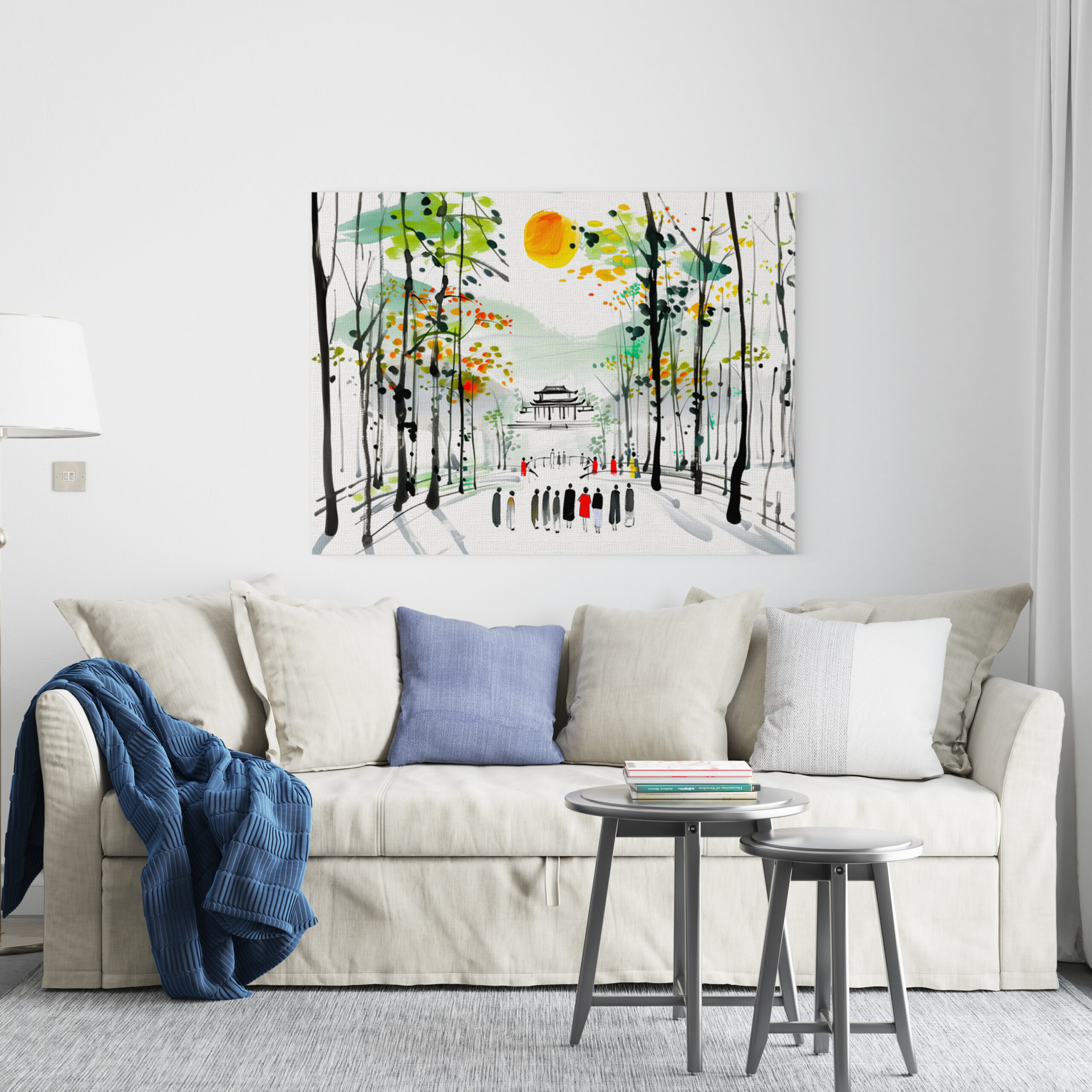 raxxa Canva: Chinese Temple Between Trees at Sunset – Bild 2