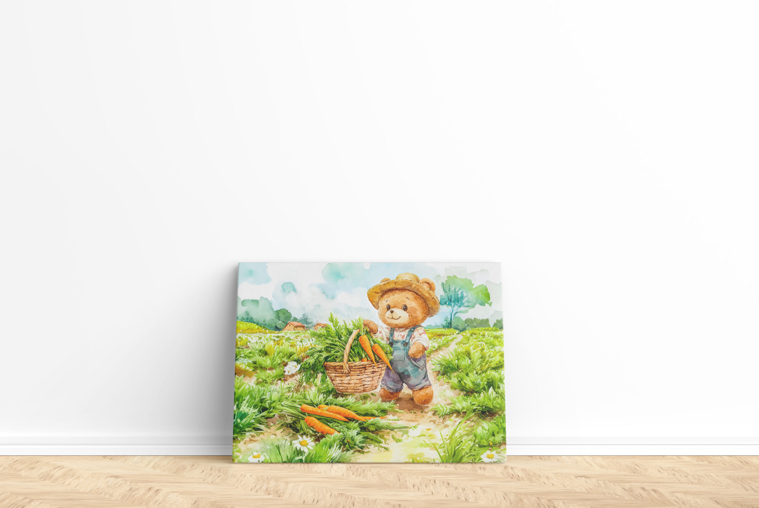 raxxa Canva: Teddy Bear Harvesting Carrots in a Field – Bild 2