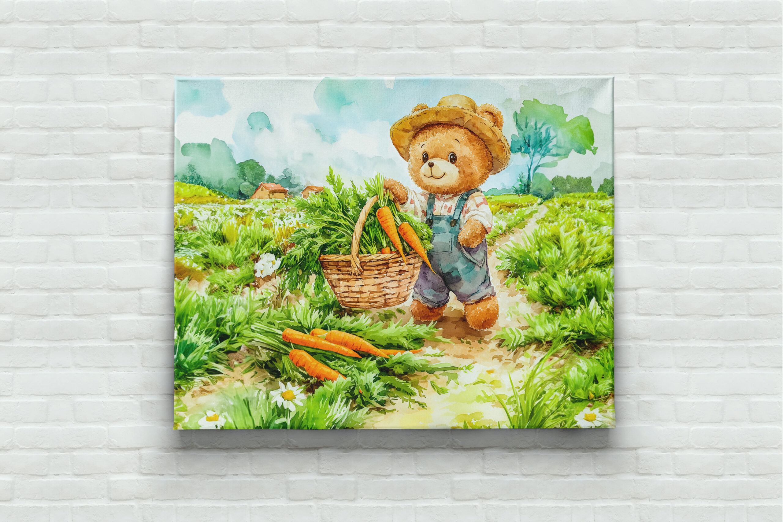 raxxa Canva: Teddy Bear Harvesting Carrots in a Field – Bild 3