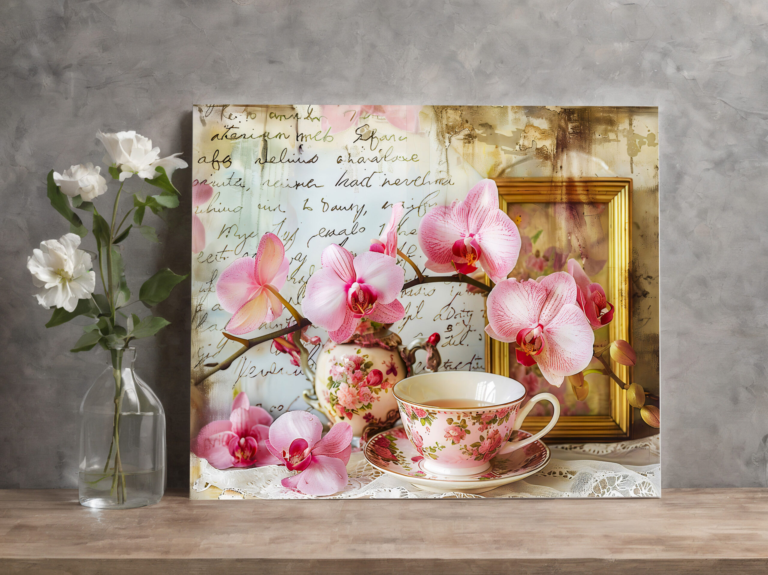 raxxa Canva: Orchids with Teacup and Picture Frame – Image 2