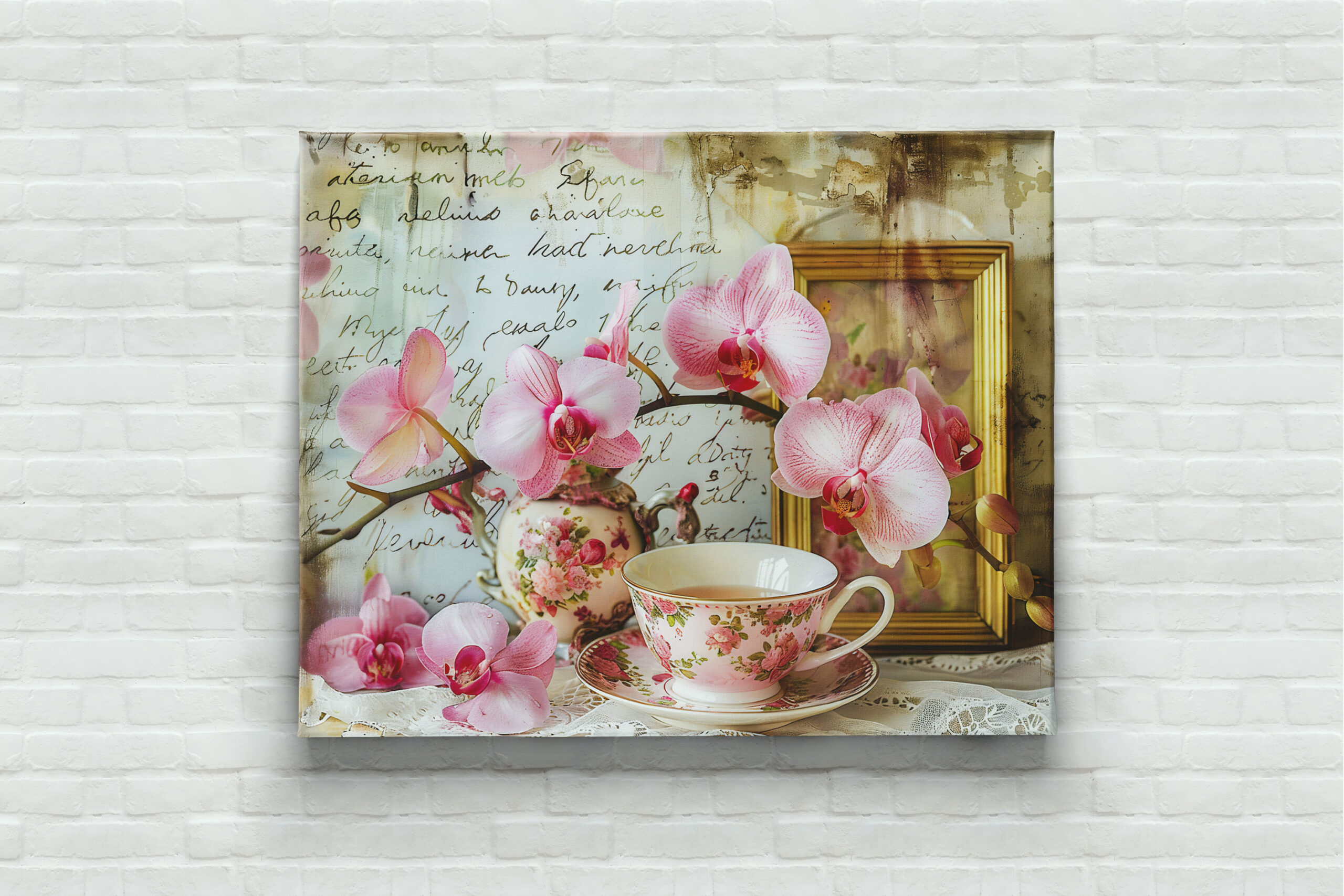 raxxa Canva: Orchids with Teacup and Picture Frame – Image 3