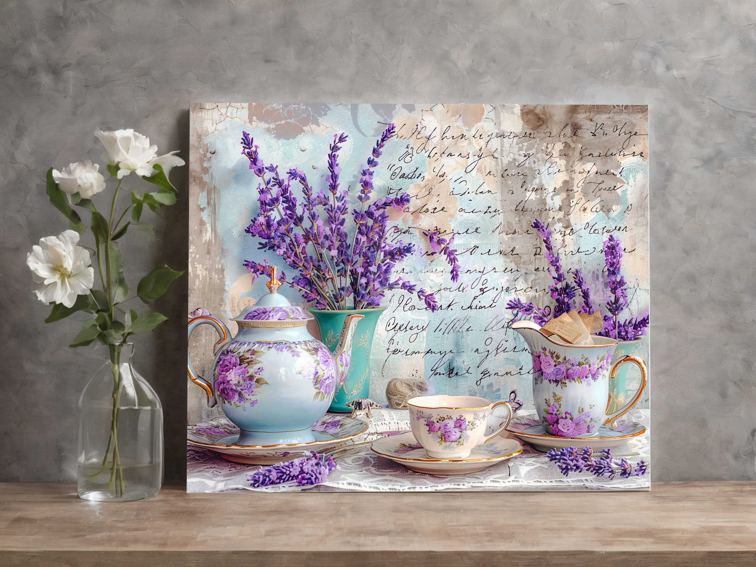 raxxa Canva: Lavender with Classic Tea Service
