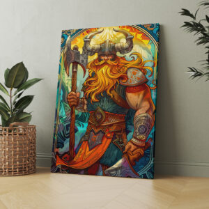 raxxa Canva: Viking Illustration Of Glowing Runes Found In Forgotten Mountain Cave