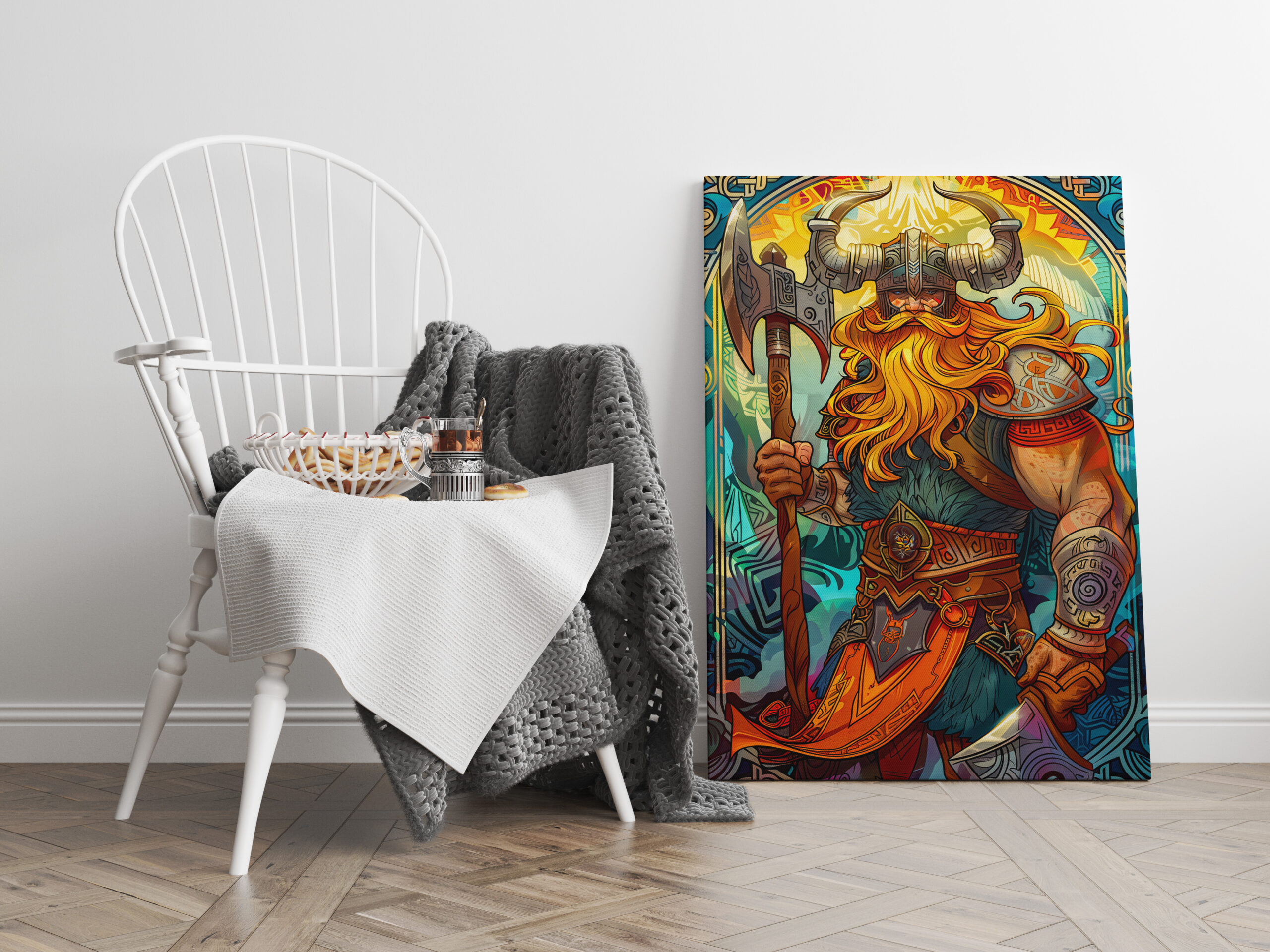 raxxa Canva: Viking Illustration Of Glowing Runes Found In Forgotten Mountain Cave – Image 3