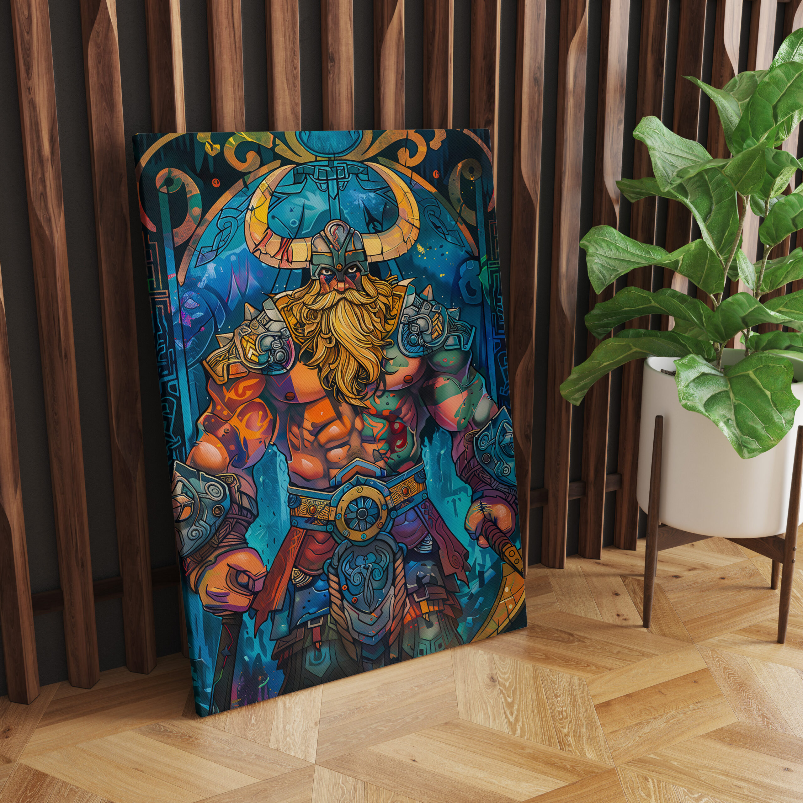 raxxa Canva: Viking Illustration Of Frostborn King Rising From Icebound Throne - Image 2