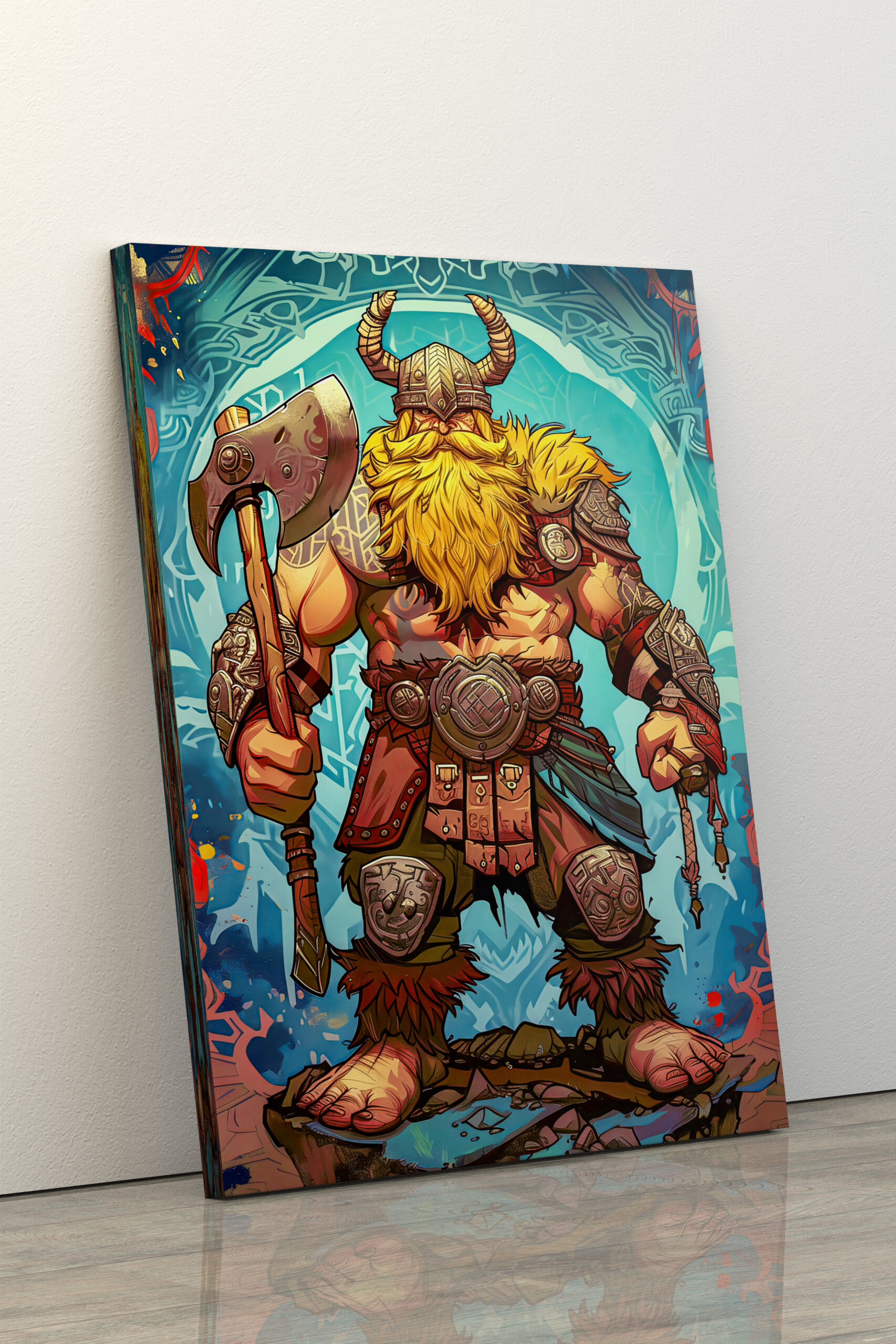 raxxa Canva: Viking Illustration Of Duel Between Brothers In Fiery Arena – Image 3