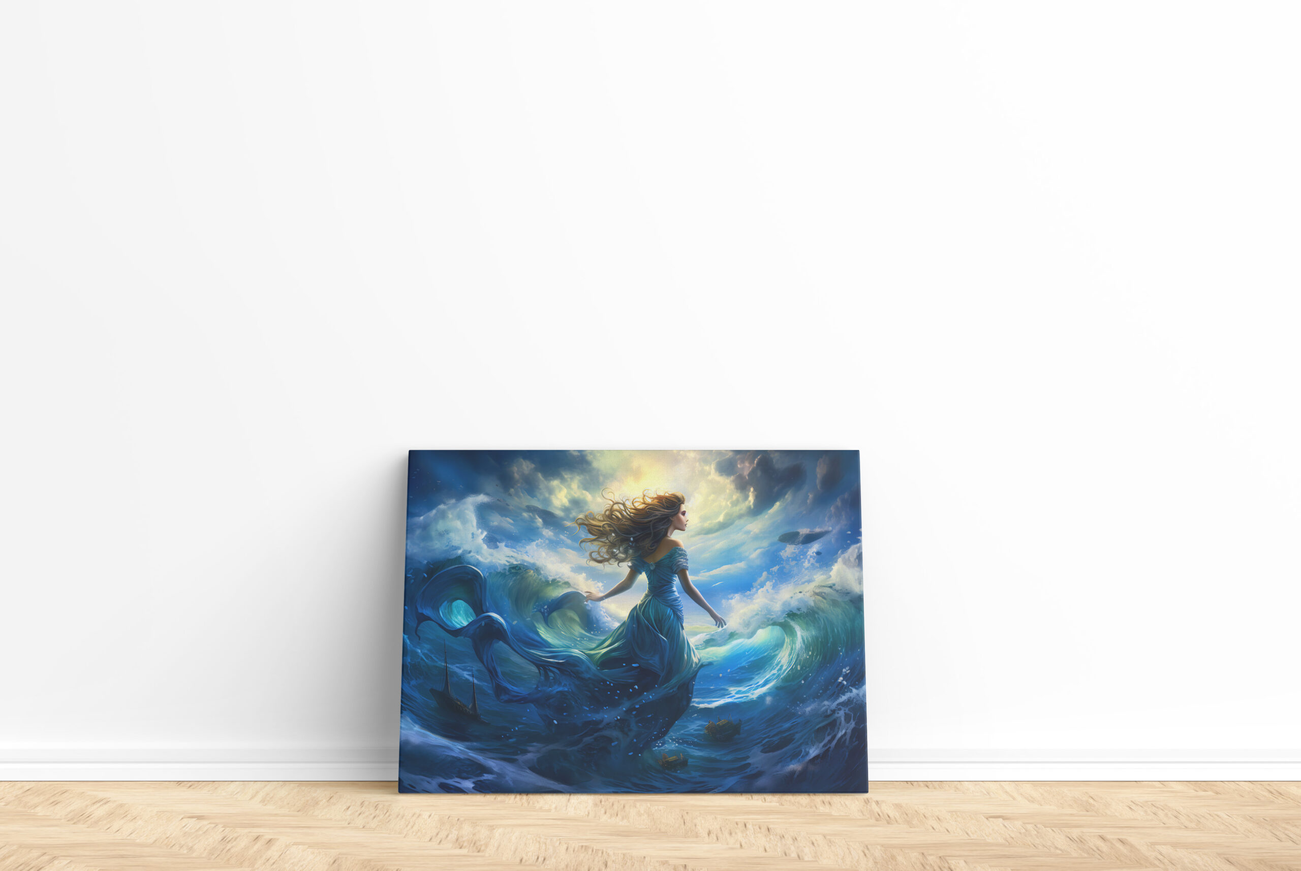 raxxa Canva: Siren Emerging from Glowing Sea Fantasy Painting – Bild 2
