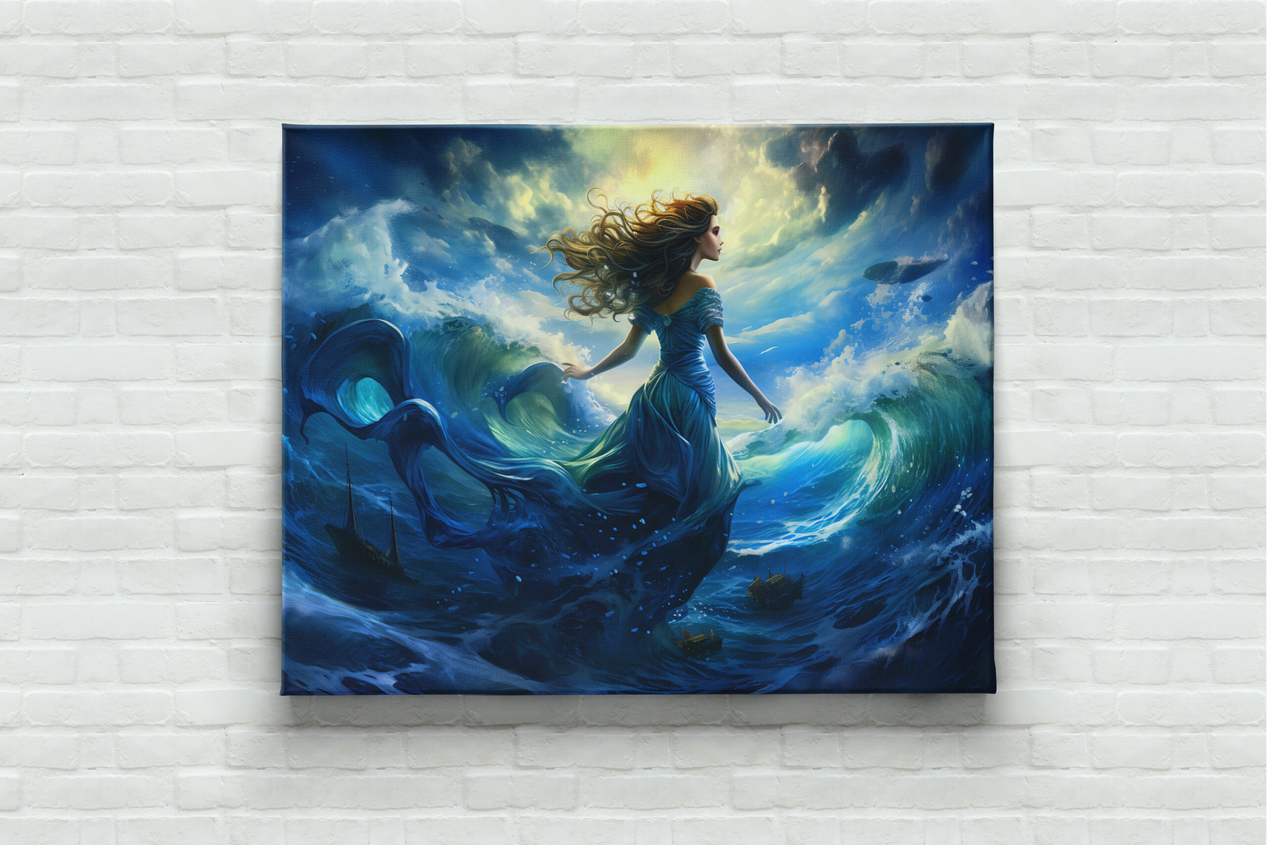 raxxa Canva: Siren Emerging from Glowing Sea Fantasy Painting – Bild 3