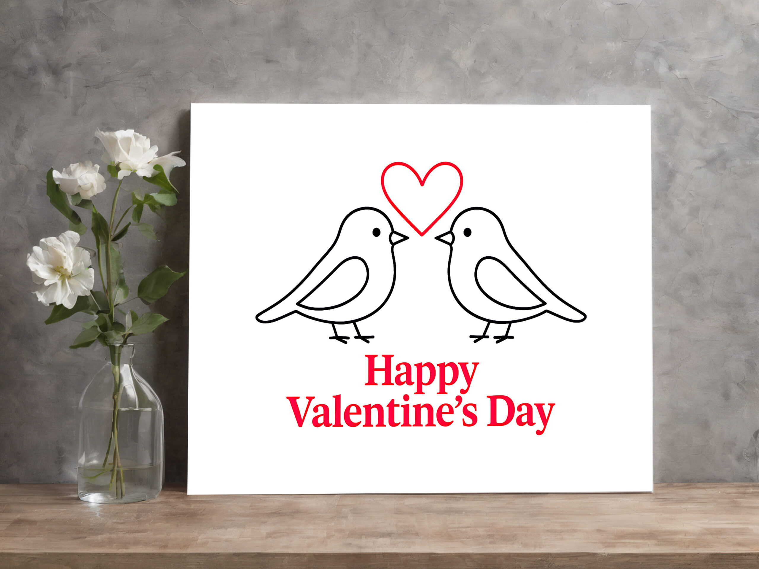 raxxa Canva: Two Birds with Heart – Valentine’s Day Card Design - immagine 2