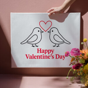 raxxa Canva: Two Birds with Heart – Valentine’s Day Card Design