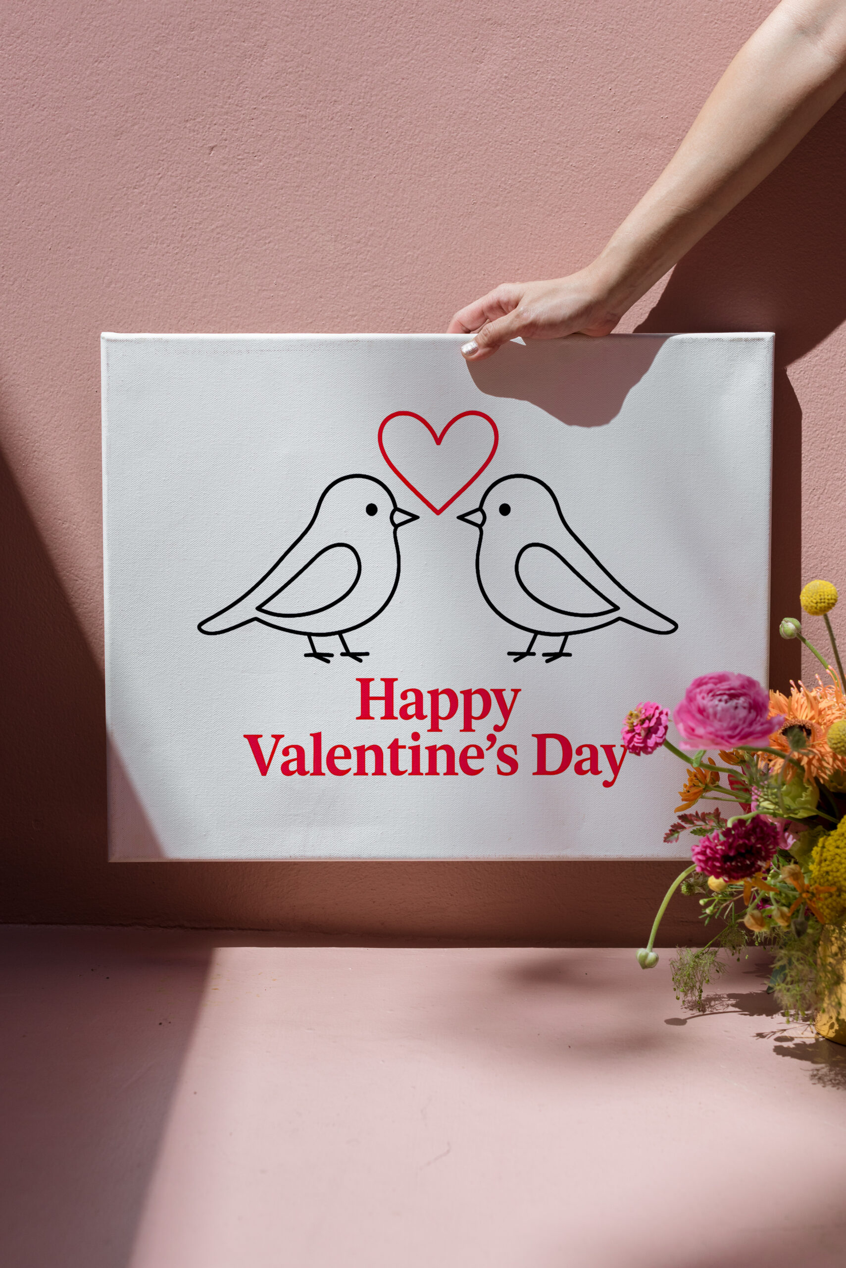 raxxa Canva: Two Birds with Heart – Valentine’s Day Card Design